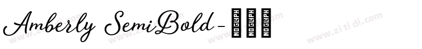 Amberly SemiBold字体转换